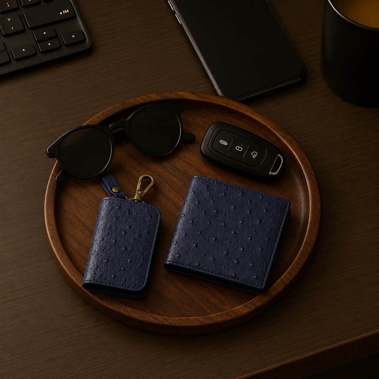 black leather mens wallet