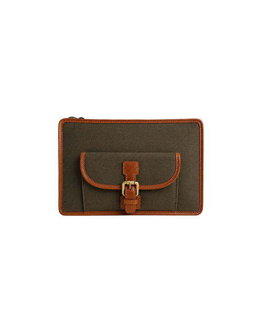 Rover iPad Sleeve 1.0 | Army Green & Tan