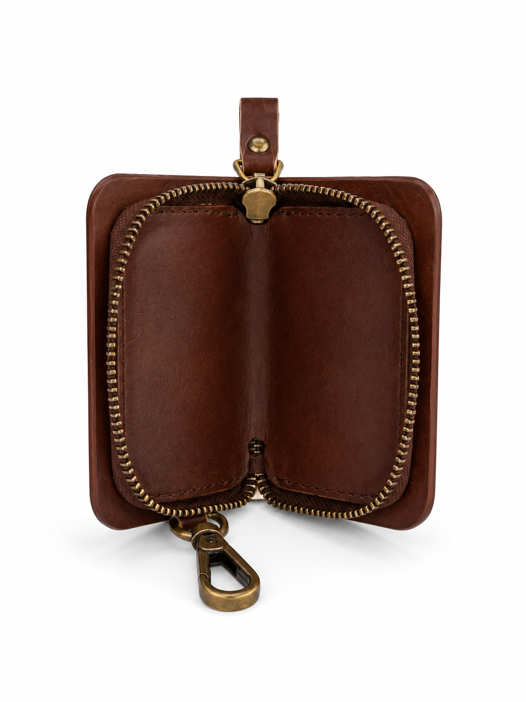 Atlas Key Case | Leather Zip Around Car Key Holder | Studio Ek Inch