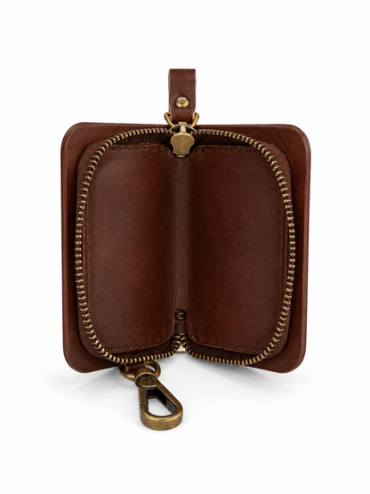 Atlas Key Case | Leather Zip Around Car Key Holder | Studio Ek Inch