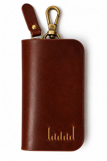 Atlas Key Case | Leather Zip Around Car Key Holder | Studio Ek Inch