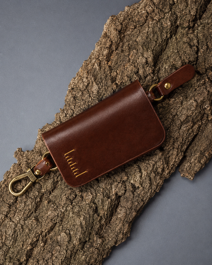 Atlas Key Case | Leather Zip Around Car Key Holder | Studio Ek Inch