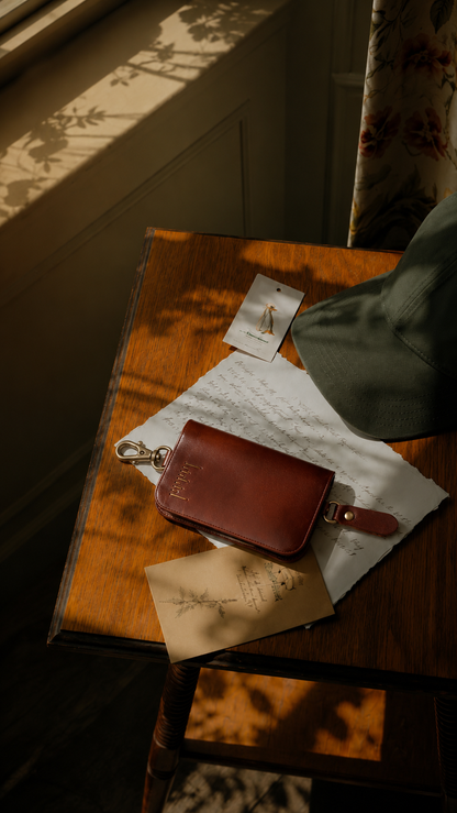 Atlas Key Case | Leather Zip Around Car Key Holder | Studio Ek Inch