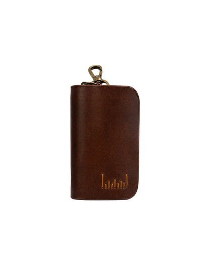 Atlas Key Case | Leather Zip Around Car Key Holder | Studio Ek Inch