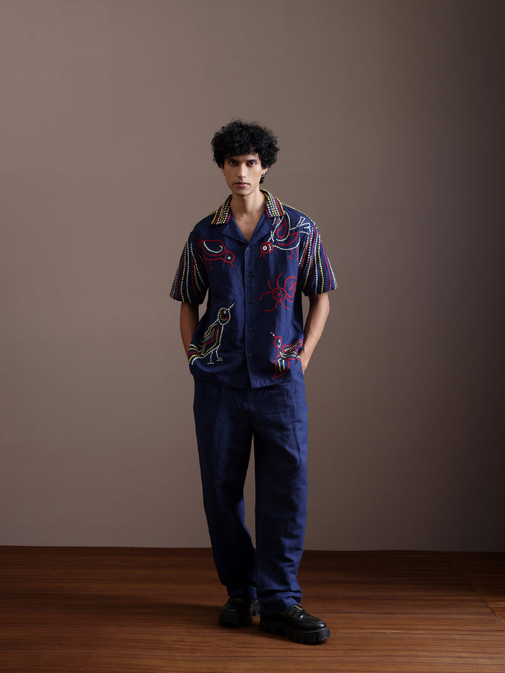 BIOTA INDIGO MENS EMBROIDERD SHIRT