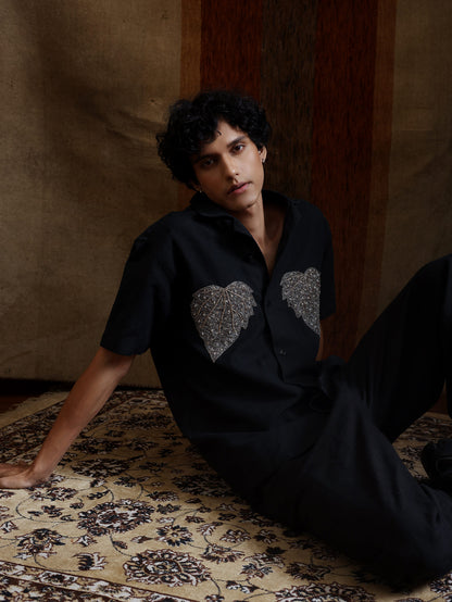 black party wear shirt