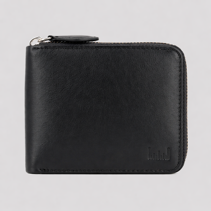 zip leather wallet mens
