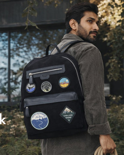 black travel backpack
