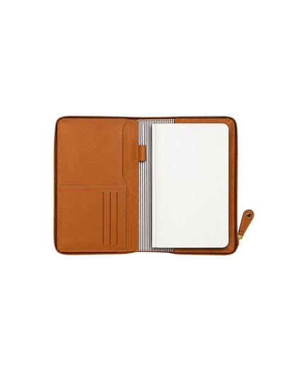 The Writer’s Folio 1.0 | Handcrafted A5 Leather & Canvas Notebook Organiser | Studio Ek Inch