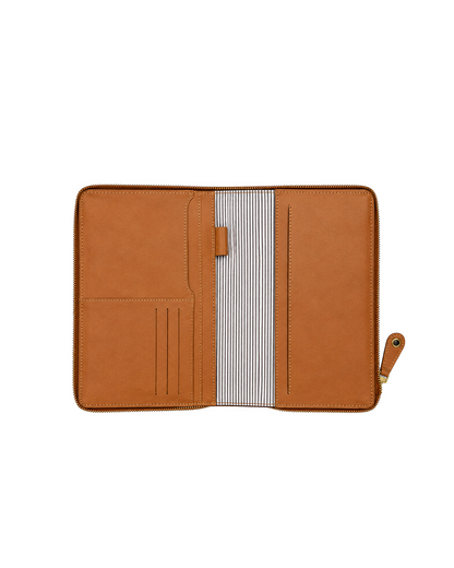 The Writer’s Folio 1.0 | Handcrafted A5 Leather & Canvas Notebook Organiser | Studio Ek Inch