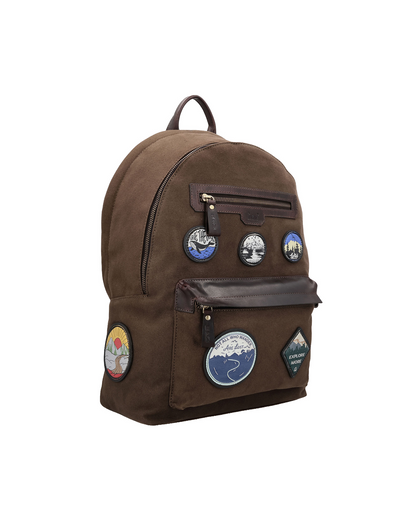 Canvas and Leather Backpack