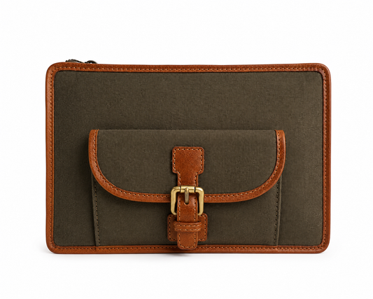 Rover iPad Sleeve 1.0 | Army Green & Tan