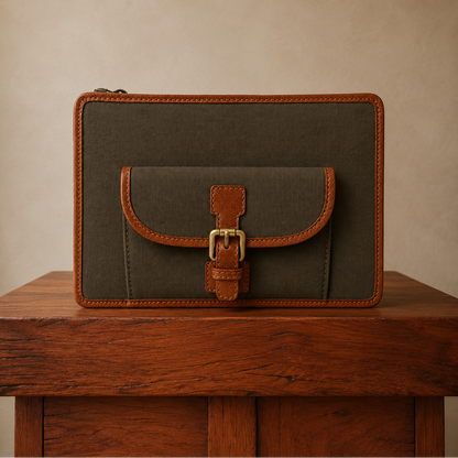 Rover iPad Sleeve 1.0 | Army Green & Tan