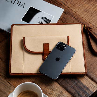 Rover Sleeve 1.0 | Canvas & Leather iPad Sleeve | Studio Ek Inch
