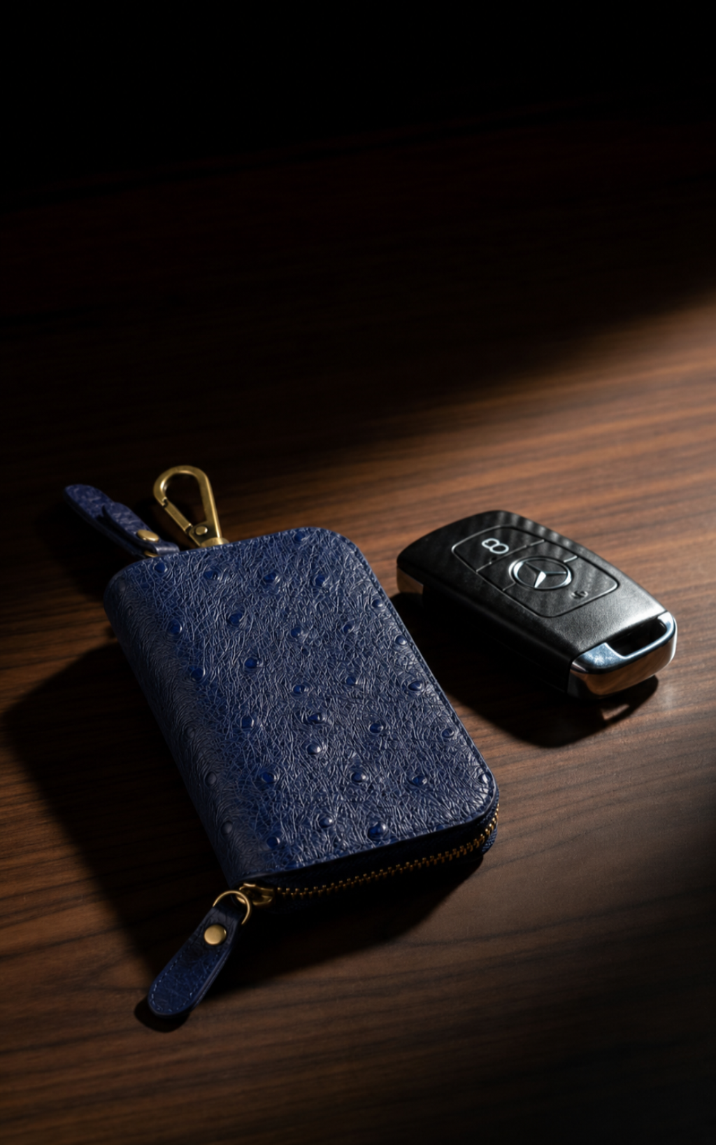Sierra Car Key Case | Handcrafted Leather Zip Around Key Holder | Studio Ek Inch
