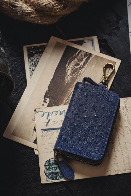 Sierra Car Key Case | Handcrafted Leather Zip Around Key Holder | Studio Ek Inch