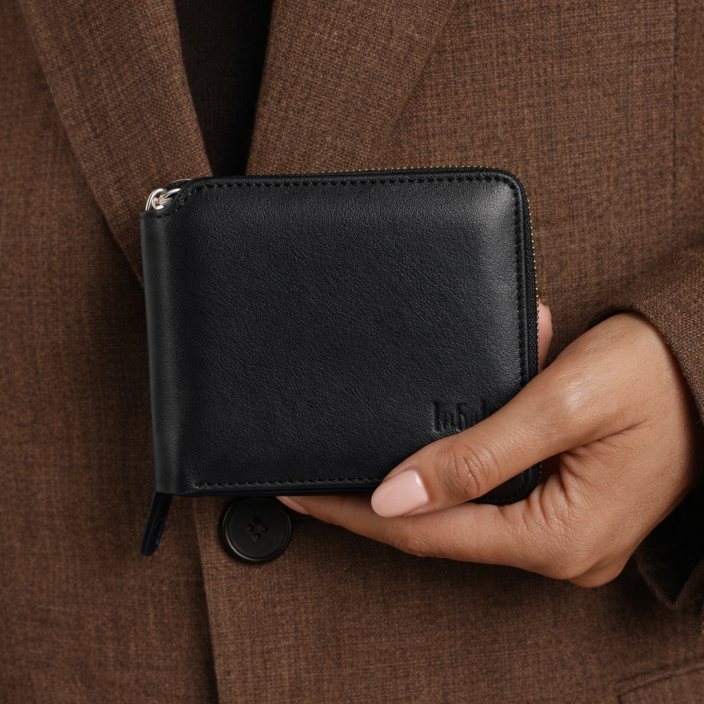 black leather mens wallet