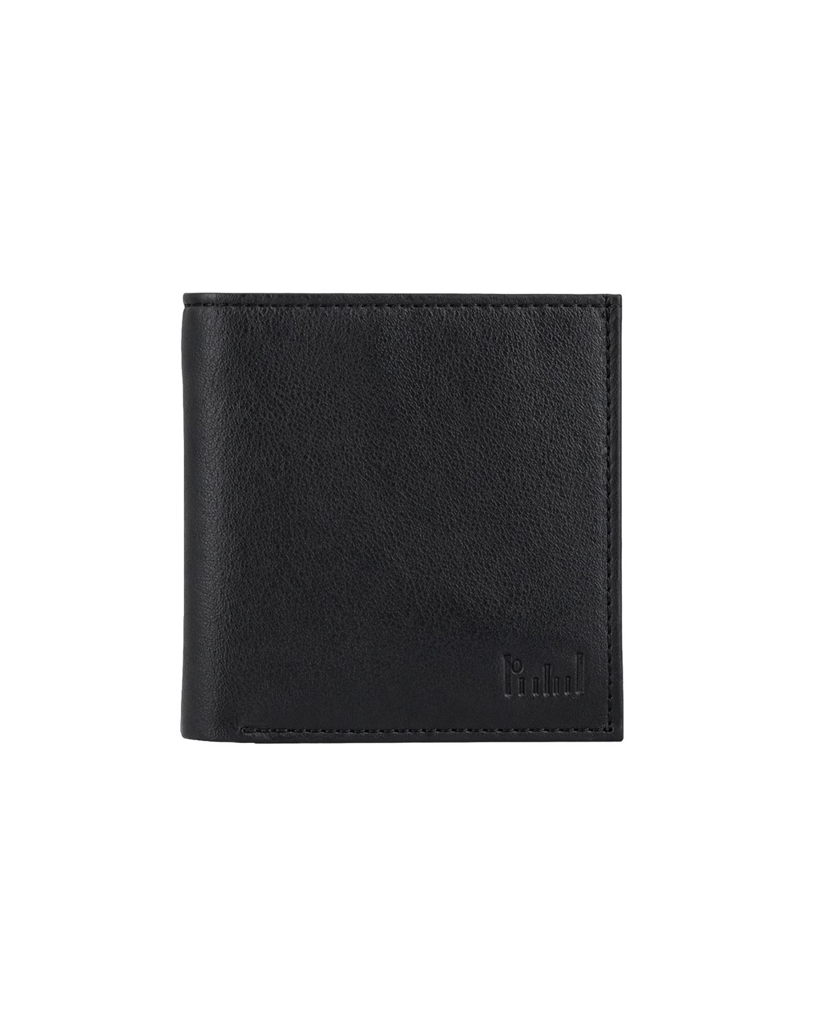 Black leather mini billfold wallet for men with a compact and minimalist design, crafted from genuine leather for everyday use. This premium mini wallet from a premium leather bag brand of India makes a thoughtful birthday gift, anniversary gift, or festive gift for him.