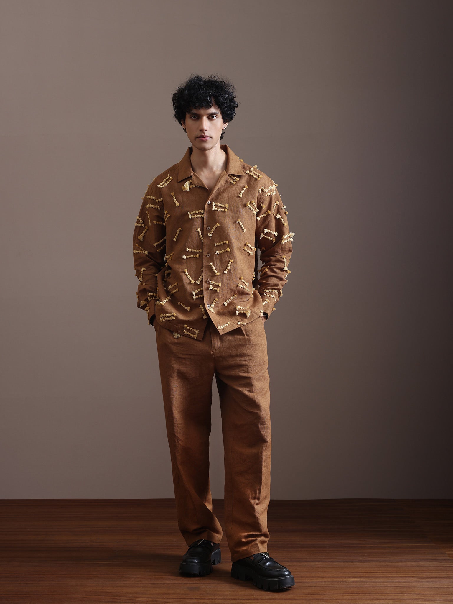 linen embroidered shirt