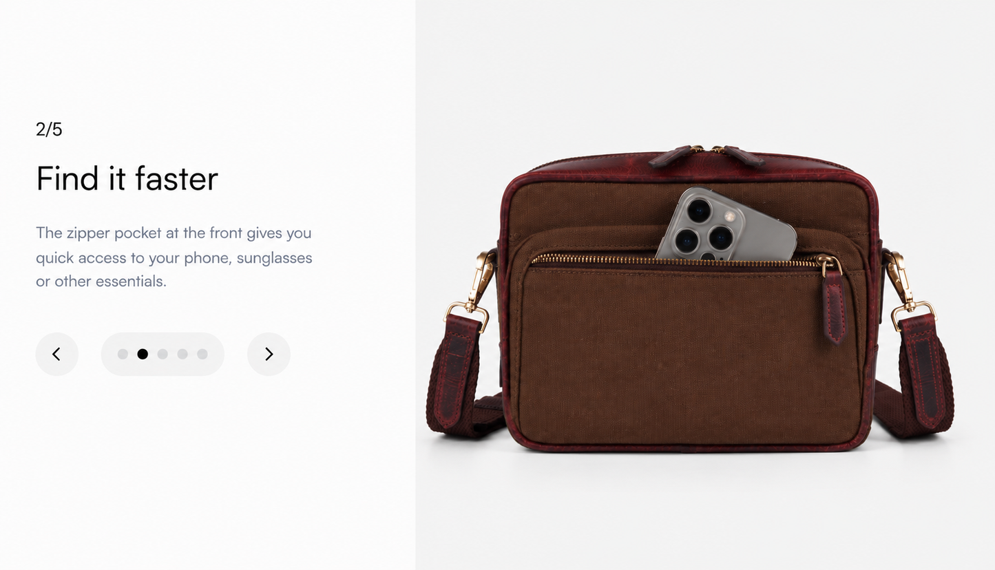 Metropolitan Brown Crossbody Sling Bag