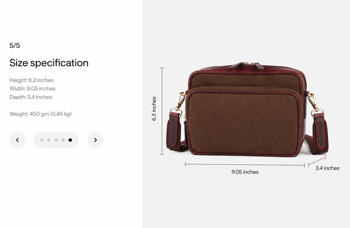 Metropolitan Brown Crossbody Sling Bag