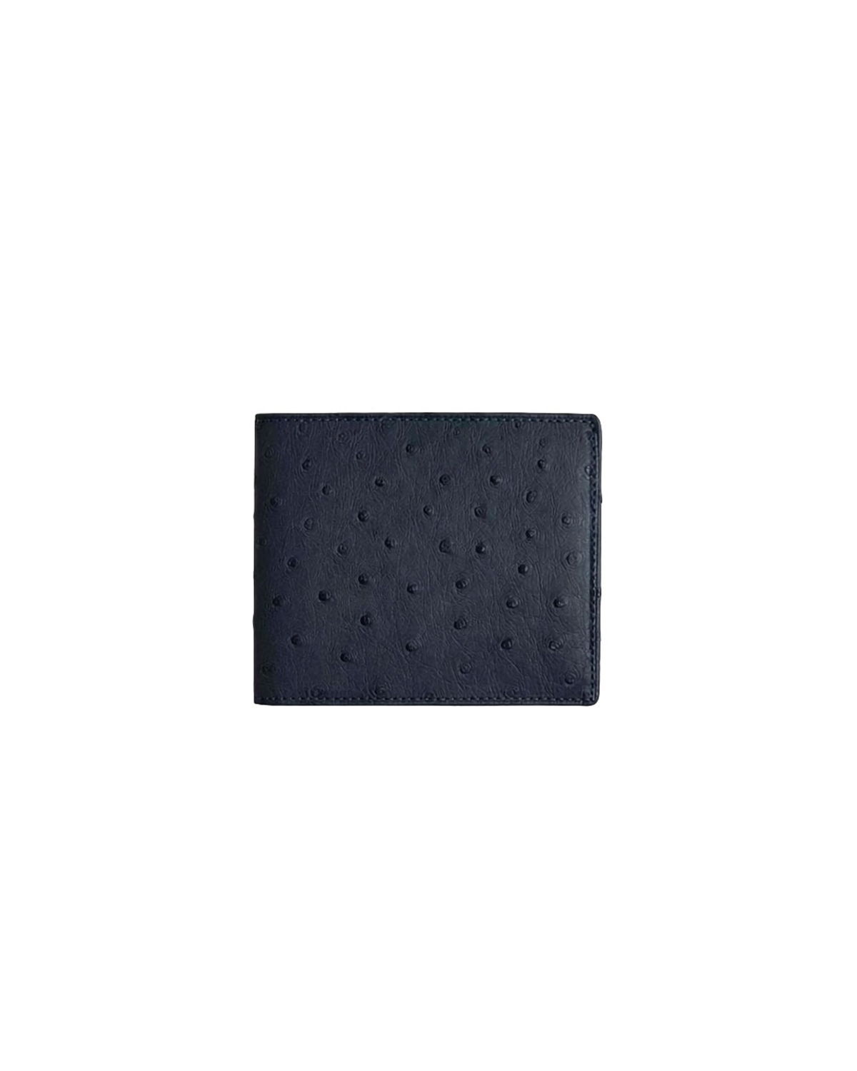 Kibber premium ostrich leather billfold wallet for men in black, featuring a distinctive textured finish and a timeless silhouette for carrying cash and cards. Crafted from genuine leather by a premium brand of leather wallets & passport cover in India, this luxury men's wallet is an ideal gift for birthdays, anniversaries, festivals, and special occasions.