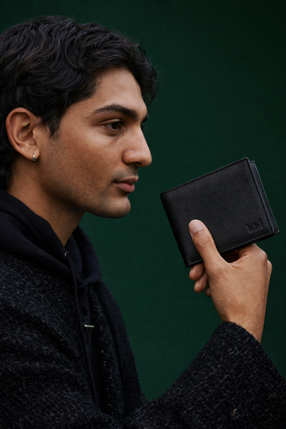 Drift premium leather men's wallet by Studio Ek Inch, a designer wallet from India and premium gift for men.