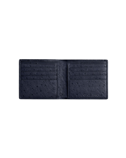 ostrich-print kibber leather billfold wallet for men featuring multiple card slots and spacious compartments for cash and everyday essentials. This premium men's wallet from a premium leather bag brand of India combines elegant craftsmanship with practical organization and makes a thoughtful birthday gift, anniversary gift, or festive gift for him.
