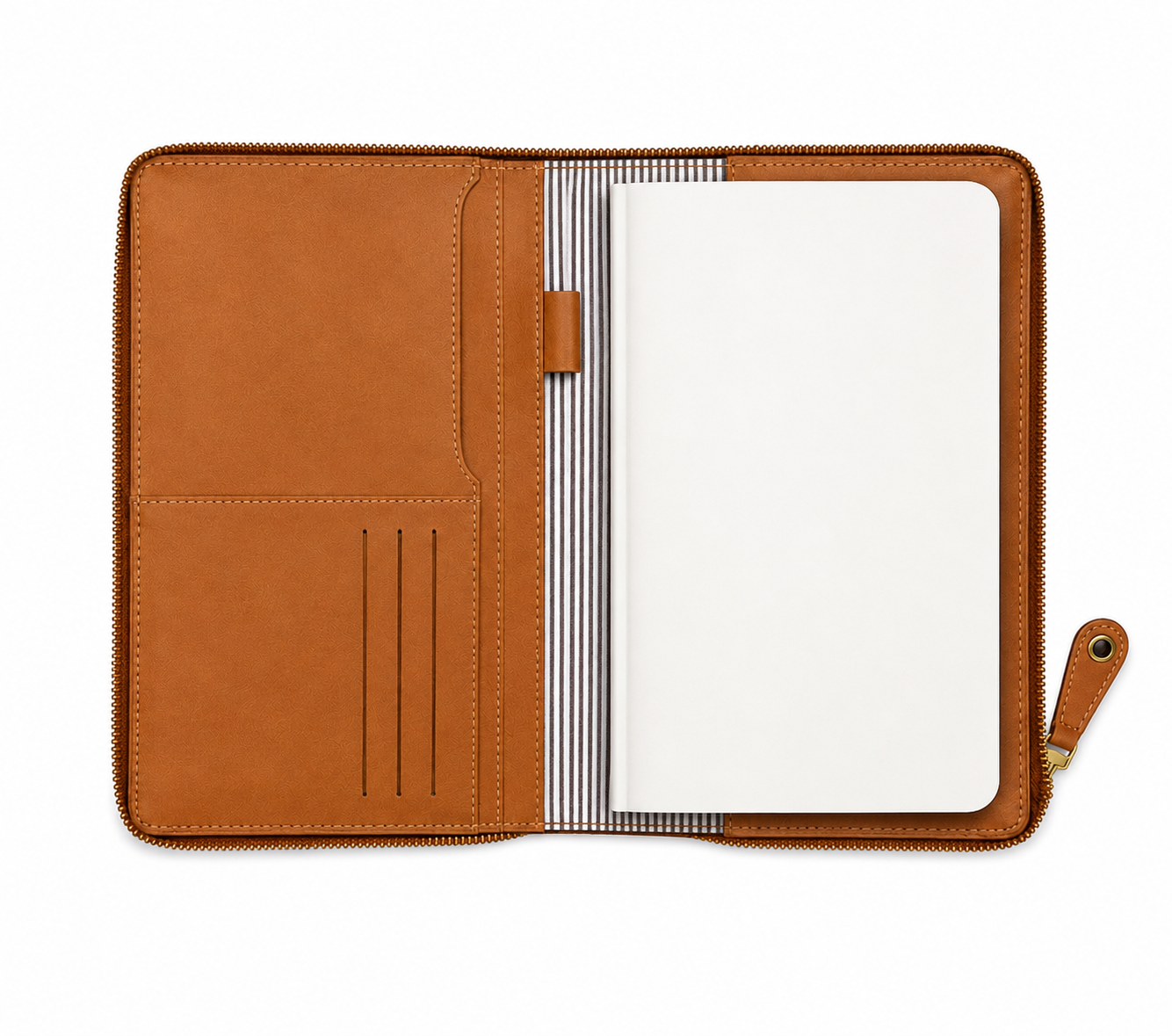 The Writer’s Folio 1.0 | Handcrafted A5 Leather & Canvas Notebook Organiser | Studio Ek Inch