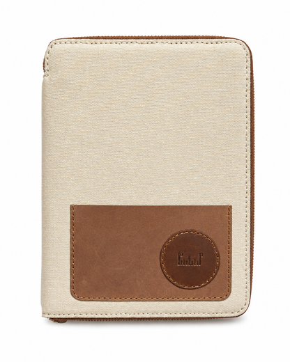 The Writer’s Folio 1.0 | Handcrafted A5 Leather & Canvas Notebook Organiser | Studio Ek Inch